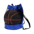 thumbnail image 1 of Sac à Dos de Basket-Ball Demi Filet Cordon de Rangement de la Bouche Balle Portable Réglable Sangles Sac à Dos pour le Sport, 1 of 10