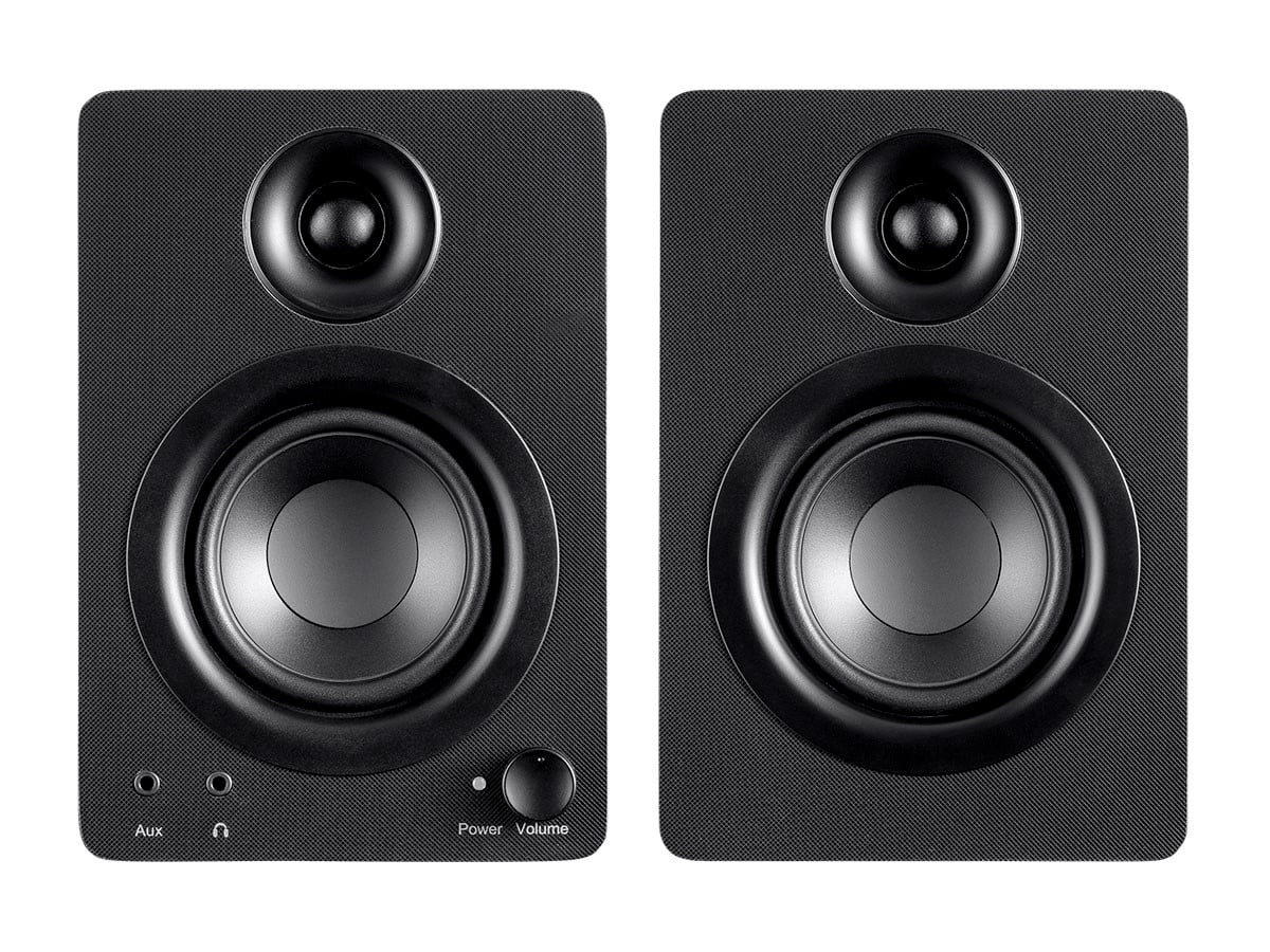 Monoprice DT-3 50-Watt Multimedia Desktop Powered Speakers, 40 Watts RMS, Near Field Frequency Response, For Mobile, Computer, and Audio Equipment