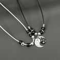 thumbnail image 5 of 2/4pcs Tai Chi Yin Yang Couple Bracelets Necklaces Set Pendant Adjustable Braid Chain Bracelet Matching Lover Bracelets Choker, 5 of 5