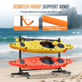 thumbnail image 3 of Jocisland Freestanding Kayak Storage Rack for 2 Kayaks, Adjustable Width Stand with Stable T-Base, EVA Tube Sleeves, for Indoor Outdoor Garage, 3 of 8
