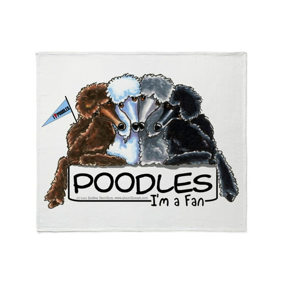 CafePress - Poodle Fan Throw Blanket - Soft Fleece Throw Blanket, 50"x60" for All Ages