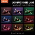 thumbnail image 3 of VEVOR LED Lighted Liquor Bottle Display, 3 Tiers 30 Inch Commercial Illuminated Home Bar Shelf, 3 Steps Whiskey Rack Stand, Acrylic Drink Shelves with RF Remote & App Control, and Multicolor lighting, 3 of 10