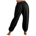 thumbnail image 5 of Sngxgn Women Casual Stretchy Pants Work Pants Straight Leg Trousers with Pockets(Black,L), 5 of 6