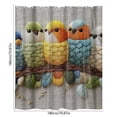 thumbnail image 3 of AuroraX Shower Curtains 72" x 72" Cute Fabric Embroidery Highland Cow Bath Curtain Vintage Mildew Resistant Abstract Neutral Bathtub Cortinas for Bathroom Decor, 3 of 6