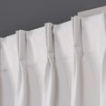 thumbnail image 2 of Double Pinch Pleated Blackout Curtain Drapes Panel Pair Soft & Smooth Solid 100% Polyster | Curtains for Living Room, Bedroom & Window (2 Panels Combined Size, 52" W x 45" L) { Greyish White }, 2 of 9