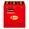 Scotch Transparent Tape, 3/4 in. x 1000 in., 3 Boxes