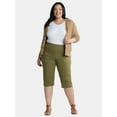 thumbnail image 2 of JMS Just My Size by Hanes Women's Plus Size Pull On 2 Pocket Stretch Capri, Sizes 0X-4X, 2 of 4