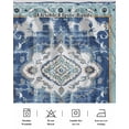 thumbnail image 5 of Blue Boho Wrap Around Bed Skirts for King Bed 18" Drop,Bed Skirt with Adjustable Elastic Belt Dust Ruffle Bed Valance for Bedroom Hotel Farmhouse Bohemian Medallion Oriental Flower Bed Frame Cover, 5 of 7
