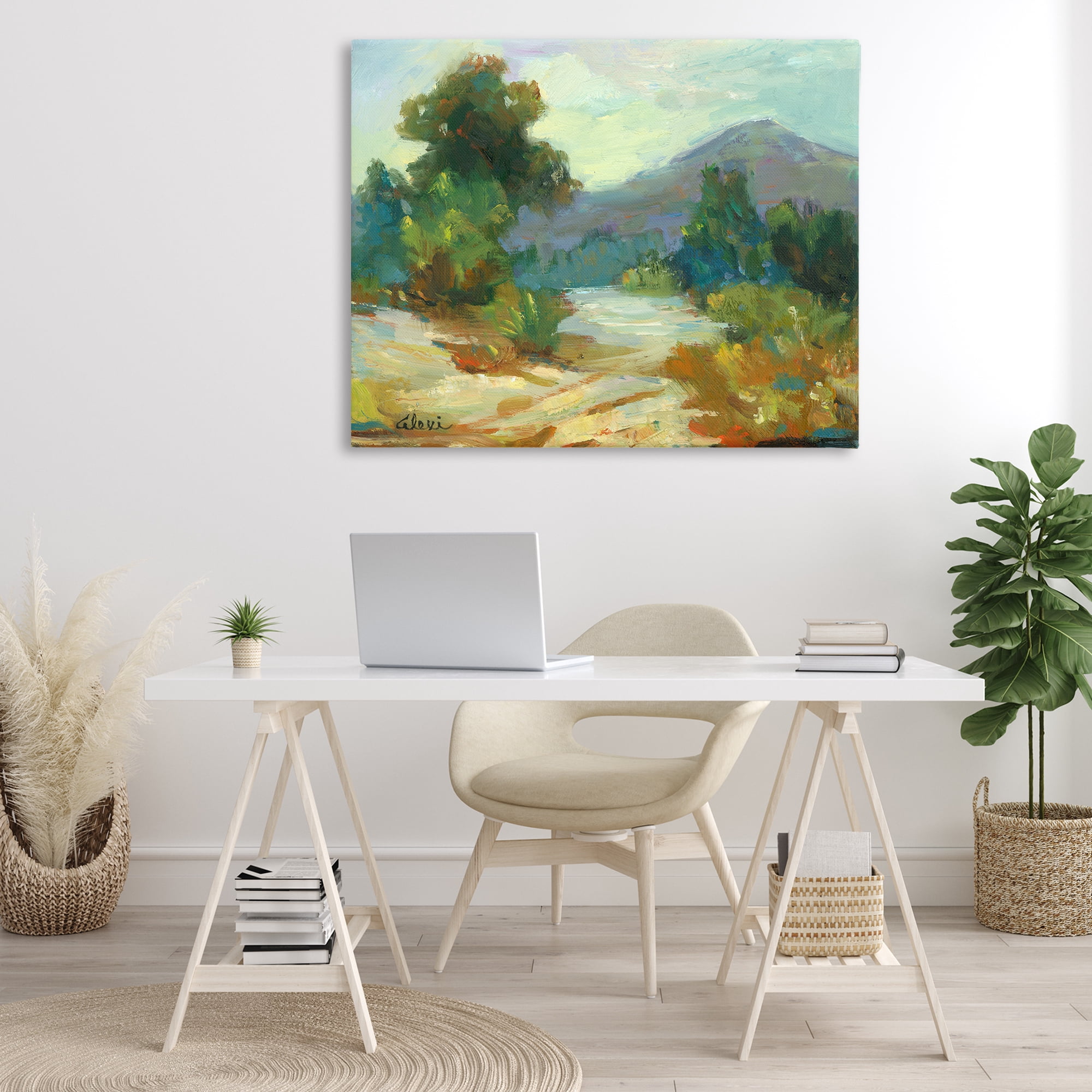 Stupell Industries Fall Time Mountain View Landscape & Nature Painting Wrapped Canvas Art Print Wall Art, 48 x 36