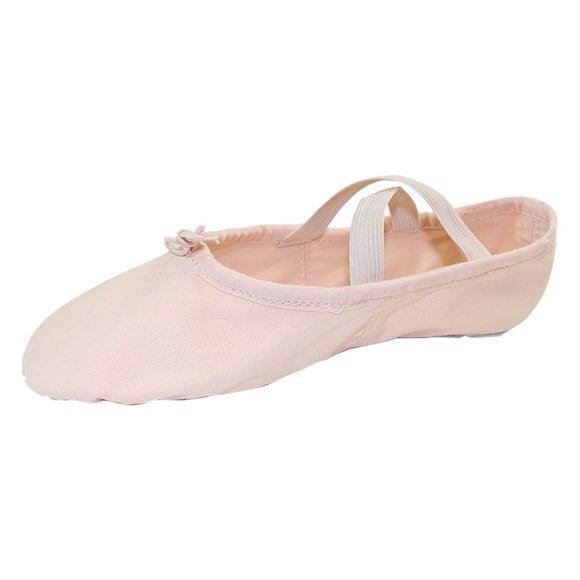 Danzcue Zapatilla de ballet rosa de lona con suela dividida para adultos 10 M US