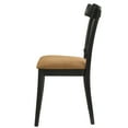thumbnail image 2 of Set of 4 Leather Aire Finish Side Chair, Modern Dining Chairs, Fabric Upholstered Dining Room Chairs Dinner Chair Stylish Kitchen Chairs with Back and Wood Legs (Brown), 2 of 8
