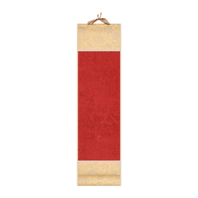 Lipstore Chinese Art Scroll Paper Blank Calligraphy Scroll for Party Home Celebration Red