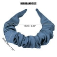 thumbnail image 2 of Unique Bargains 1 Pcs Solid Color Pleated Headband  for Women Hairband Hair Hoop Hair Accessories Blue, 2 of 7
