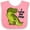 Pink and White, variant on Inktastic I Love My Dad with Baby and Daddy Tyranasaurus Rex Boys or Girls Baby Bib