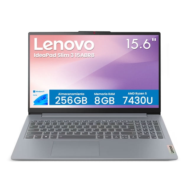 Laptop Lenovo IdeaPad Slim 3 15ABR8 Ryzen 5 8GB 512GB SSD 15.6” FHD Táctil W11H Gris Ártico