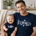 thumbnail image 5 of Big Fish Little Fish Baby Fish Matching Shirts, Fishing Family Matching Outfit, Dad Mom Baby Fishing Gift Set, 5 of 7