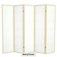 thumbnail image 7 of Red Lantern 6 ft. Tall Double Cross Shoji Screen - Ivory - 5 Panels, 7 of 7