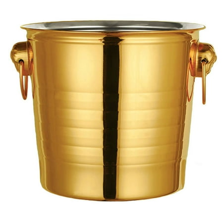 

Stainless Steel Ice Bucket Thick Champagne Wine Beer Cooler Party KTV for Camping Parties and Picnics Home Bar Drinking Cooling Container