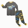 thumbnail image 5 of masbird 2 Piece Pajamas Toddler Kids Boys Girls Pajamas Cars Kids Pj's Long Sleeve Sleepwear Clothes Set Outfits Kids Pajamas(Dark Gray,3-4 Y), 5 of 5