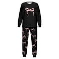 thumbnail image 7 of FINALGANG Valentine's Day Girls Kids 2 Piece Homewear Set Cartoon Bow Prints Long Sleeve Lapel Button Down Top Loose Fit Pants For Casual Daily Home Relaxation Leisure Outfits, 7 of 7