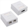 thumbnail image 3 of 10X Enchufe de Red RJ45 - Enchufe de Pared Doble Blindado Montado en Superficie con Puerto de Cable LAN Ethernet CAT6A para Cable de Red, 3 of 5