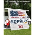 thumbnail image 3 of 4th of July RV Awning Sun Shade Screen 9'X7' 250th Anniversary Mesh Sunscreen Patriotic Star USA Flag Awning Shade Screen with Zipper UV Blocker Completed Kits Outdoor Canopy for RV Motorhome Camper, 3 of 7