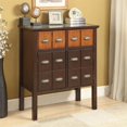 thumbnail image 4 of Furniture of America Table Console Multi-Rangement en Bois Noyer et Chêne, 4 of 4