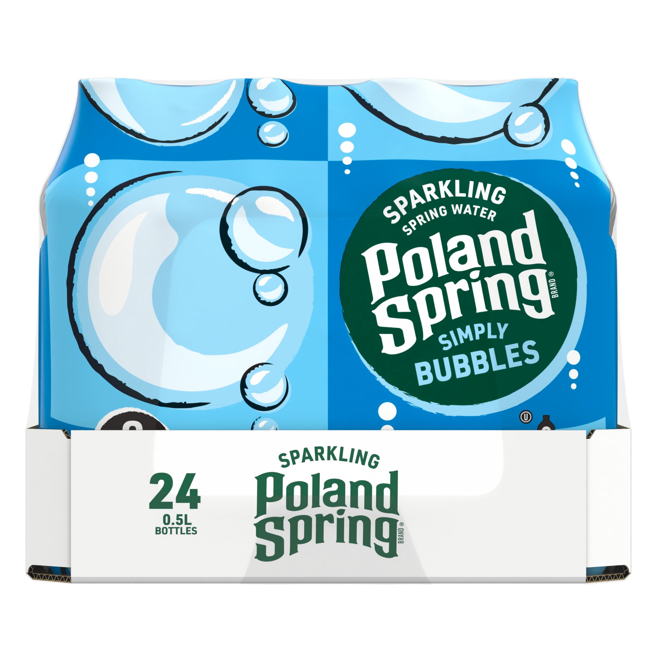Poland Spring Sparkling Water, Simply Bubbles, 16.9 Oz. Bottles (24 Count)