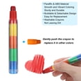 thumbnail image 4 of Uxcell Stacking Crayons, 8 Pack 5 Colors Stackable Round Drawing Crayons, 4 of 6