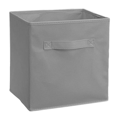 

Yipa Storage Box Cloth Fabric Organiser Underwear Bra Sock Stackable Containers Toy Living Room Folding Cubby Foldable Bedroom Gray 2 Pieces