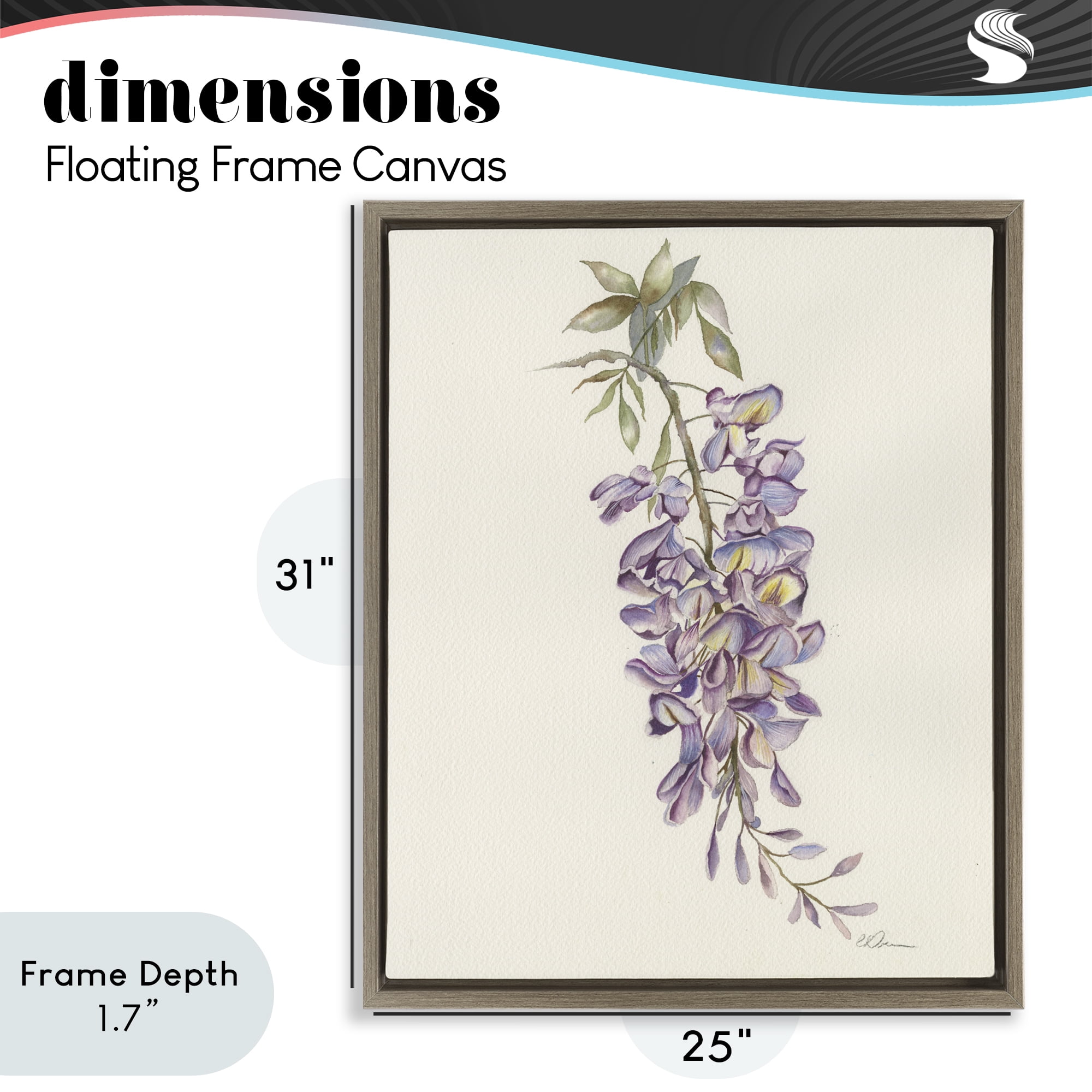 Stupell Industries Delicate Hyacinths Study Brown Framed Floater Canvas Wall Art, design by Cady Driver
