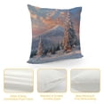 thumbnail image 4 of Orinice Snowy Mountain Trees Sunset Graphic Decorative Cushion Throw Pillow Cover for Home Living Room Sofa, Winter Style, 1PC 12x12in, 4 of 5