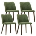 thumbnail image 5 of Modern PU Leather Side Dining Chairs with Cushioned Seat and Wooden Legs , Upholstered Dining Room Chairs Set of 4 for Kitchen, Café or Restaurant – Green, 5 of 8