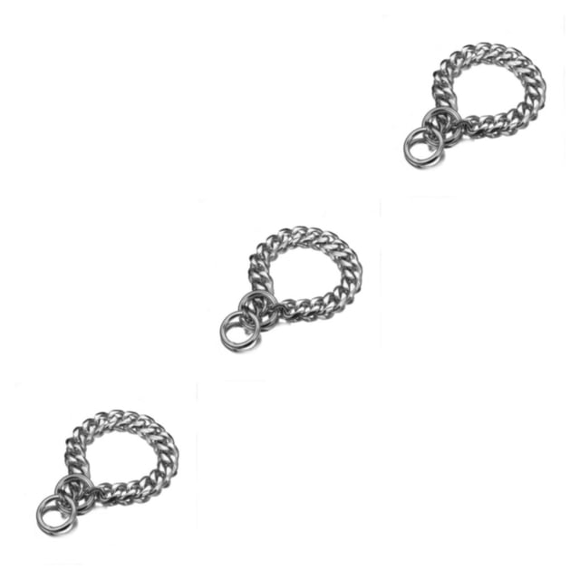 Collar de cadena de perro de acero Greeniant 26 pulgadas plata