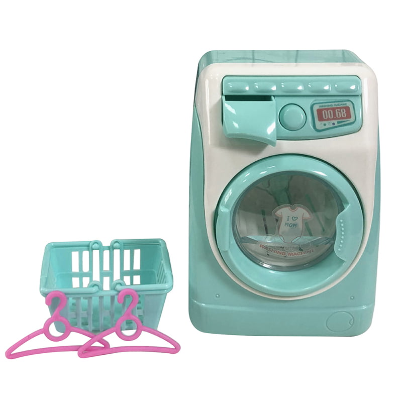 Children's Girls Washing Machine Laundry Home Play Set Light Sound Toy Xmas Gift 