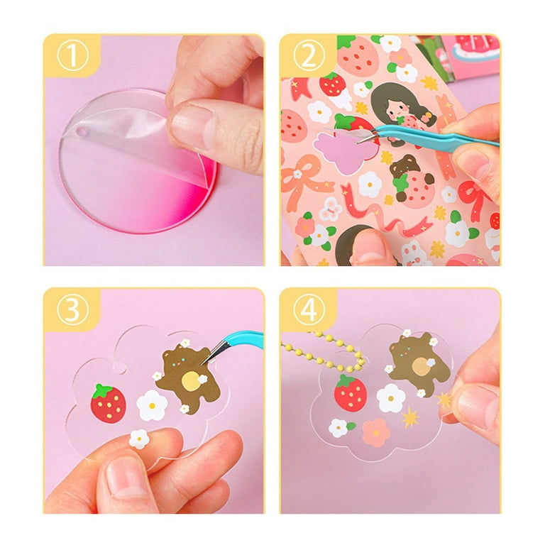Waterproof Pvc Guka Diy Material Lovely Heart Stickers For