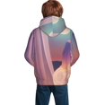 thumbnail image 3 of Bingfone Dreamy Moonlit Window Pattern Youth Classic Hoodies Soft Hooded Pullover Sweatshirts for Girls and Boys, 3 of 6