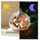 thumbnail image 5 of Farol de calabaza de Halloween con espejo y luces LED - Decoración de resina naranja y plateada, 12,5 cm, accesorio de escritorio para fiestas y festivales, decoración del hogar a pilas, 5 of 6