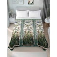 thumbnail image 2 of Queen Size Flat Sheet Only, Vintage Floral Soft Brushed Microfiber Bed Sheets, Retro Abstract Art Summer Flowers Watercolor Hotel Quality Breathable Bedding Top Sheet, Easy Care, 90"x102", 2 of 9