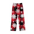 thumbnail image 4 of successthop Christmas Pjs Women 2 Piece Plaid Long Sleeve Snowflake Shirts Vacation Pants Holiday Sleepwear with Pockets, 4 of 6