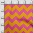 thumbnail image 1 of oneOone Silk Tabby Fabric Chevron Geometric Print Sewing Fabric BTY 42 Inch Wide, 1 of 4