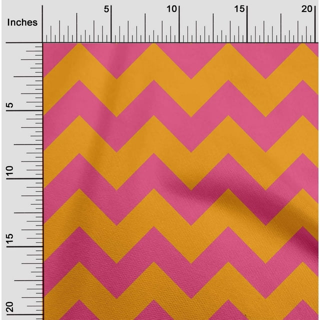 oneOone Georgette Viscose Fabric Chevron Geometric Print Fabric By Yard 42 Inch Wide