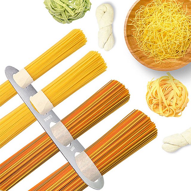 Cocina Fideos Medida Herramienta Gadget Acero Inoxidable Cocinero Espaguetis Pasta Medidor