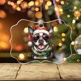 thumbnail image 3 of Hello Winter Boston Terrier Frosty Morning Walk Welcome Snowy Christmas Acrylic Benelux Ornament Gentleman Dog Lover Gifts Home Tree Decor - 02018, 3 of 4