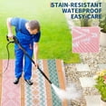 thumbnail image 6 of Outdoor Area Rug Waterproof Plastic Straw Rug, Plastic Straw RV Mat, Stain-Resistant Indoor Outdoor Carpet for Patio, Deck, Balcony, Picnic & Beach, 6 of 10