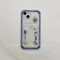 thumbnail image 1 of Funda De Teléfono Transparente A Prueba De Golpes Para iPhone 13 12 11 Pro Max X XS XR 7 8 Plus SE 2 Silicona Suave Tarjeta De Dibujos Animados KT cat Doraemon Jingle Holder, 1 of 3