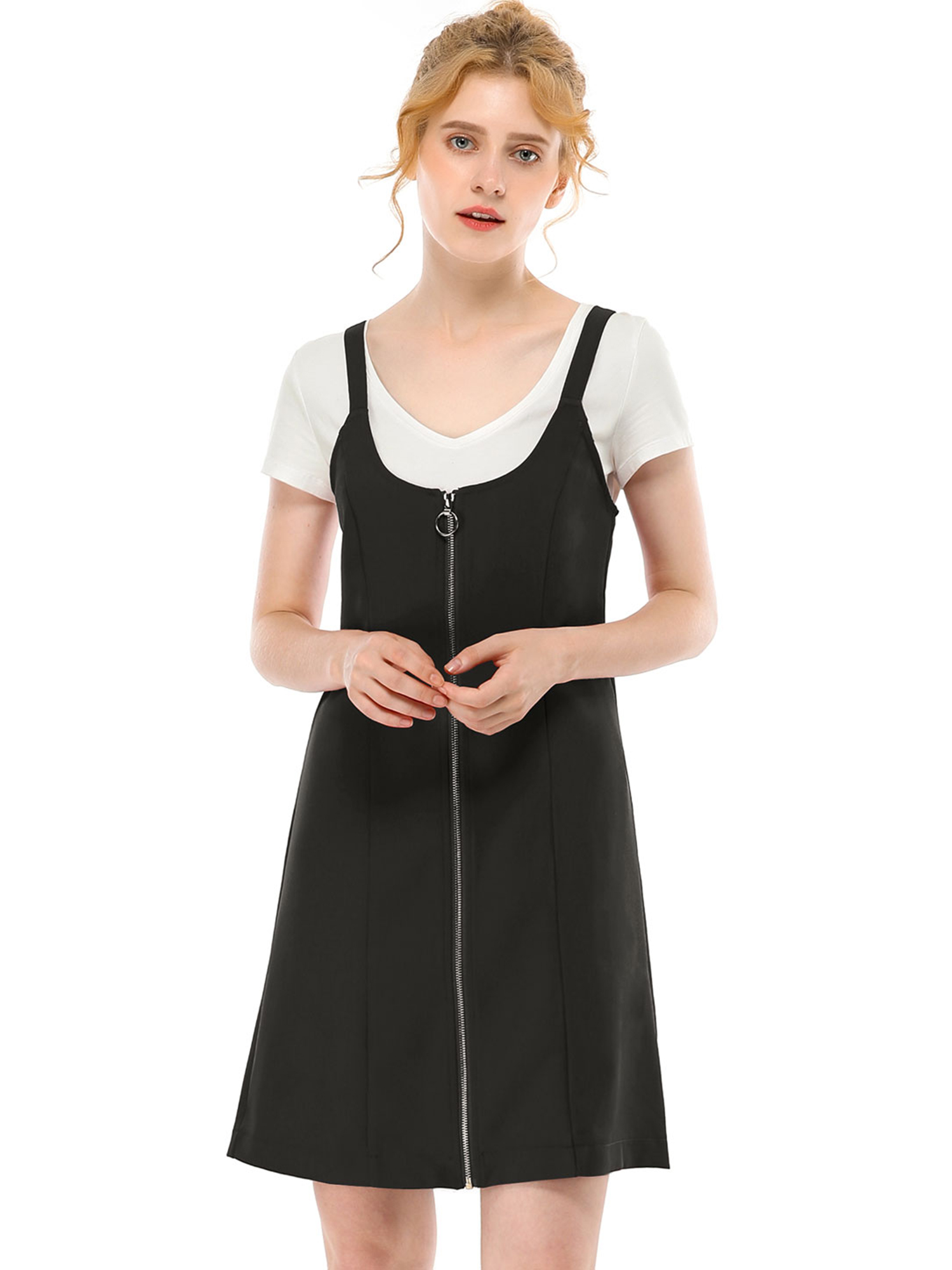 short pinafore dress