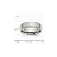 thumbnail image 3 of Mens Chisel 6mm Stainless Steel Beveled Comfort Fit Wedding Band Ring for Men, 3 of 7