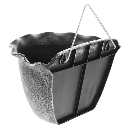 HEMOTON  Wall Planter over The Railing Hangers Basket Pots Indoor Silver