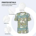thumbnail image 4 of Balery Cute Farm Birds Baseball Jersey for Men Casual Button Down Shirts Short Sleeve Active Team Sports Uniform-4X-Large, 4 of 9